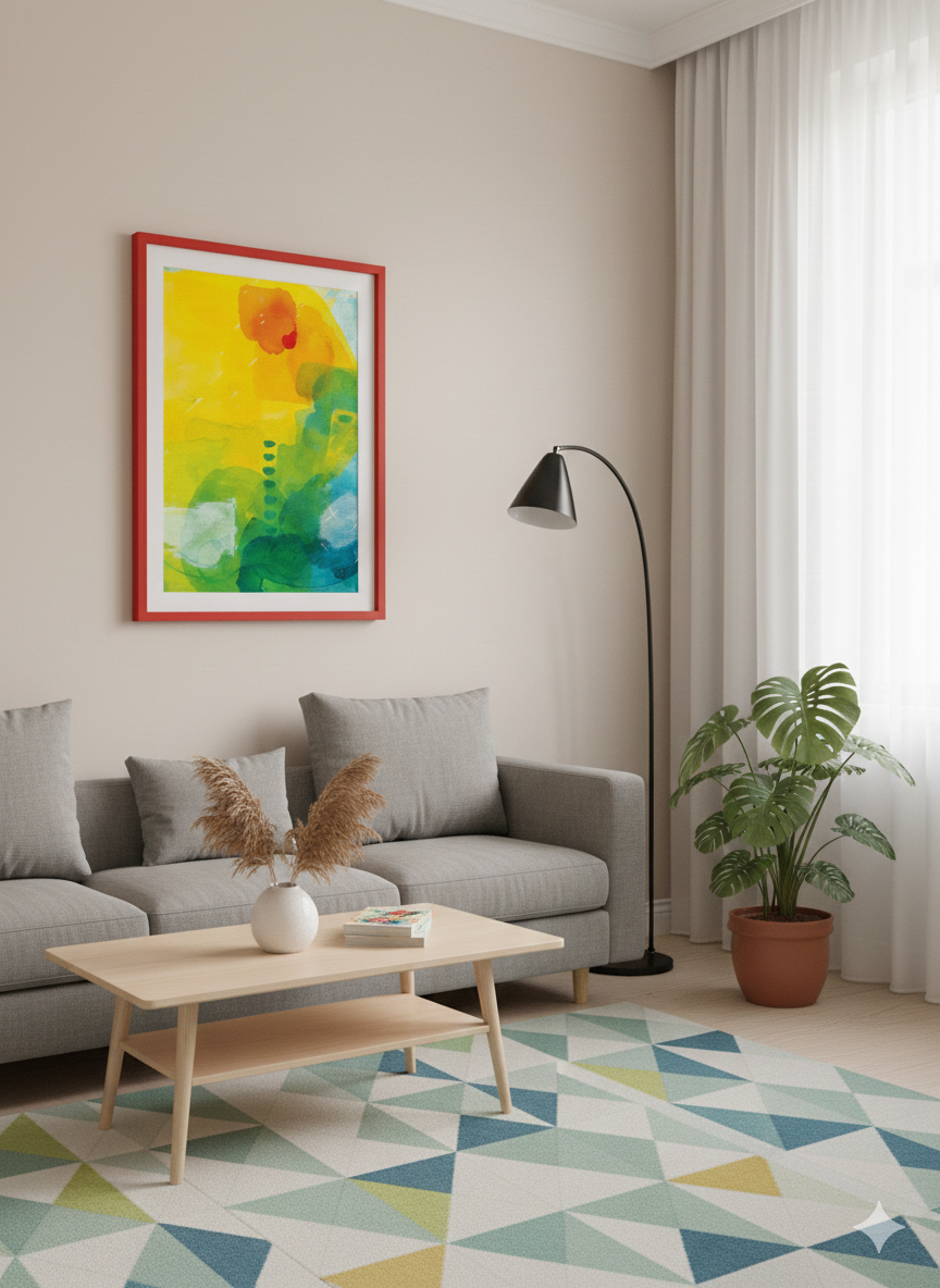 Kunstdruck YELLOW FACE - Bodensee Serie